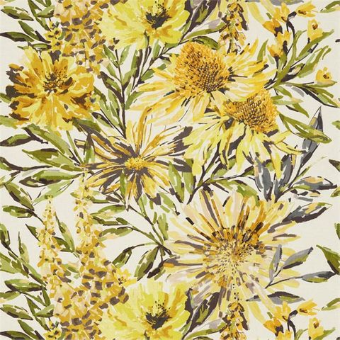 Floreale Maize/Mustard/Sage Upholstery Fabric