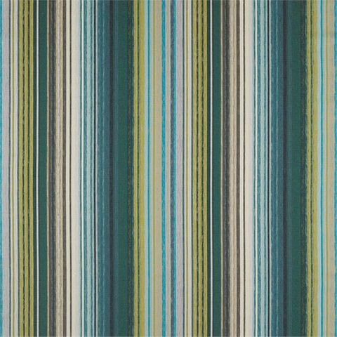 Spectro Stripe Emerald / Marine / Lichen Upholstery Fabric