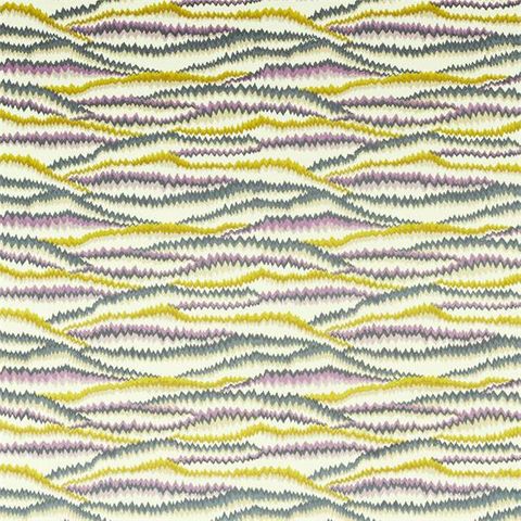 Tremolo Aubergine/Chartreuse Voile Fabric