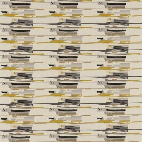 Zeal Charcoal Neutral Mustard Onyx Voile Fabric