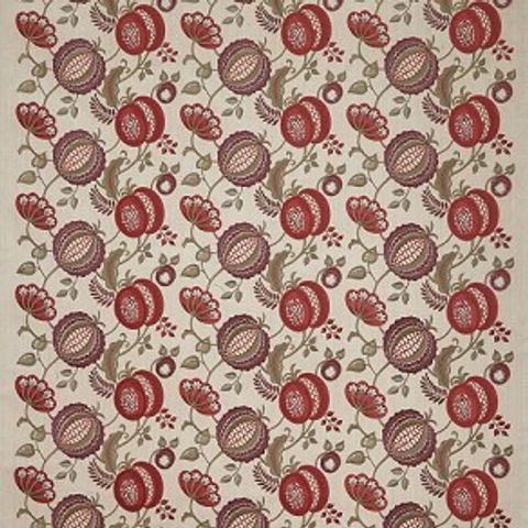 Figs and Strawberrys Ruby Voile Fabric