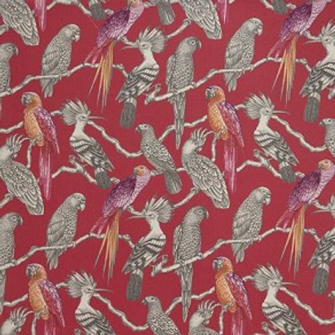 Aviary Pomegranate Upholstery Fabric