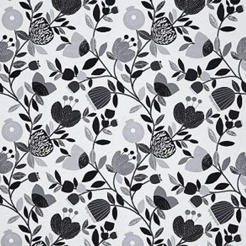 Pomegranate Trail Noir Upholstery Fabric