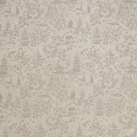 Chinoiserie Chalk Voile Fabric