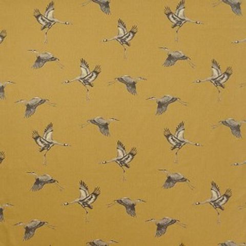 Cranes Gilt Upholstery Fabric