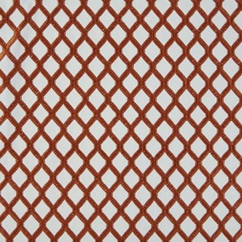 Mosaic Burnt Orange Voile Fabric