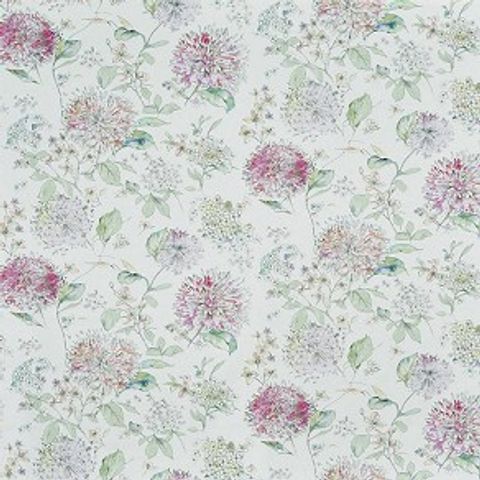 Lila Blossom Voile Fabric