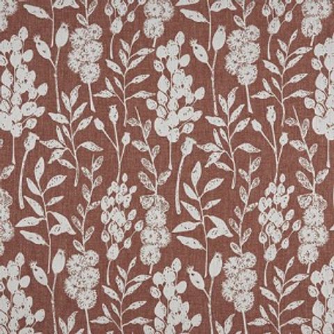 Flora Terracotta Upholstery Fabric
