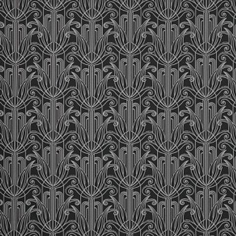 Arcadia Noir Upholstery Fabric