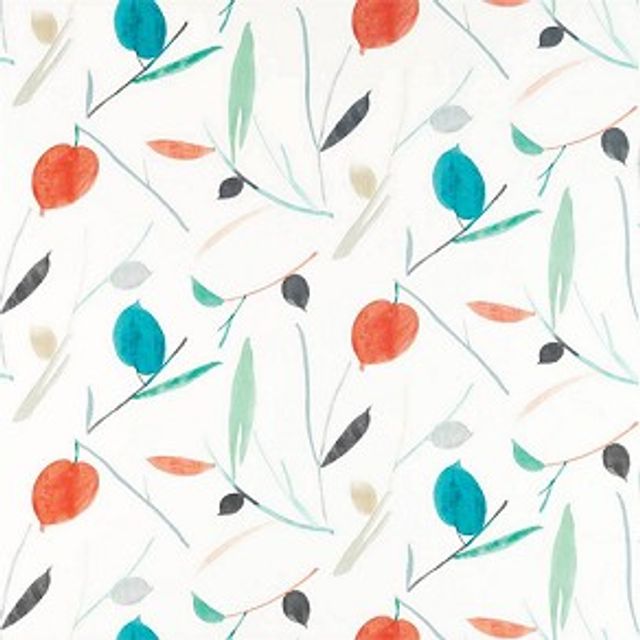 Scion Zanzibar Fabrics Oxalis Pimento/Marine
