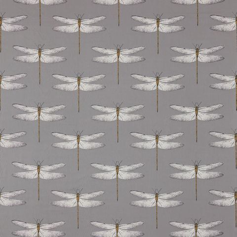 Demoiselle Graphite/Almond Voile Fabric