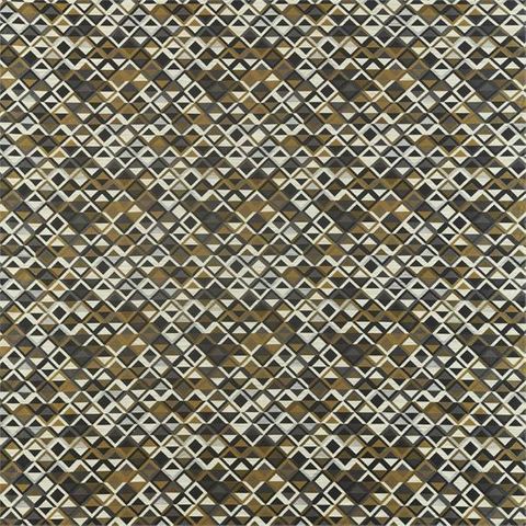 Boka Slate / Charcoal / Brass Voile Fabric