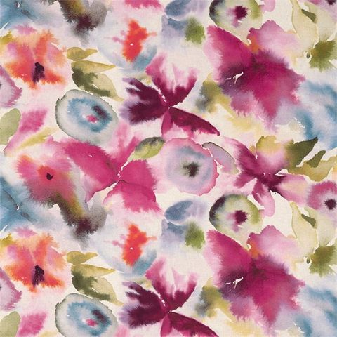 Flores Fuchsia/Zest/Azure Upholstery Fabric