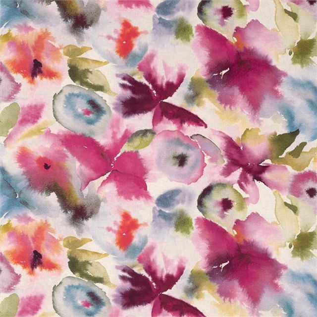 Harlequin Tresillo Fabrics Flores Fuchsia/Zest/Azure