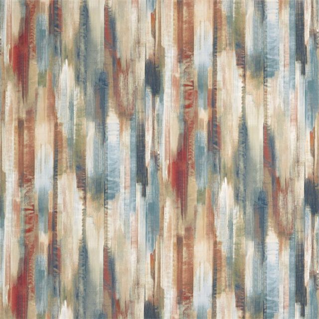 Estrato Rust/Ruby/Nordic Blue Upholstery Fabric