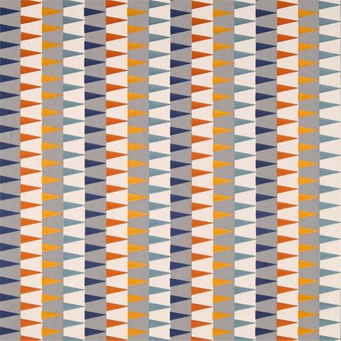 Harlequin Tresillo Fabrics Azul Rust/Navy/Nordic Box Cushion