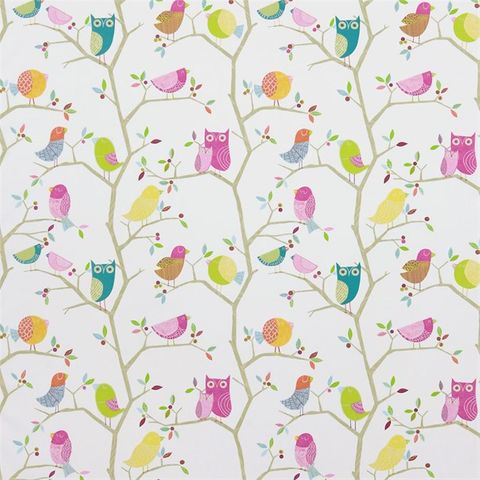 What A Hoot Pink Aquamarine Lime and Natural