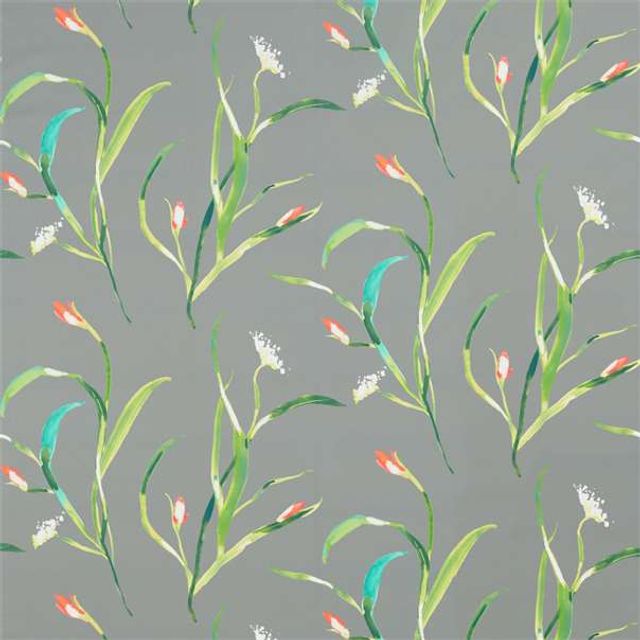 Harlequin ZAPARA Fabrics Saona Kiwi/Charcoal