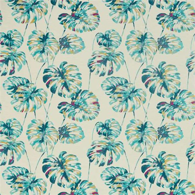 Harlequin ZAPARA Fabrics Kelapa Lagoon/Cerise