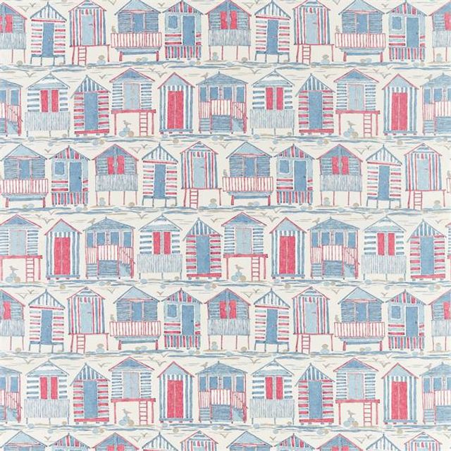 Sanderson Port Isaac Fabrics Beach Huts Nautical Upholstery Fabric