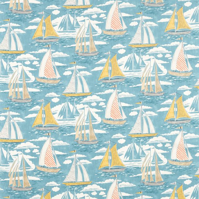 Sanderson Port Isaac Fabrics Sailor Pacific