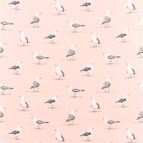 Shore Birds Blush Upholstery Fabric