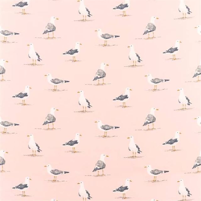 Sanderson Port Isaac Fabrics Shore Birds Blush