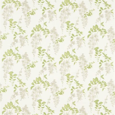 Wisteria Blossom Silver/Apple Upholstery Fabric
