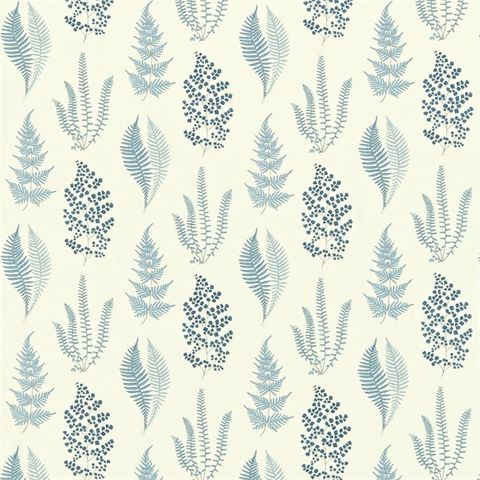 Angel Ferns Indigo Voile Fabric