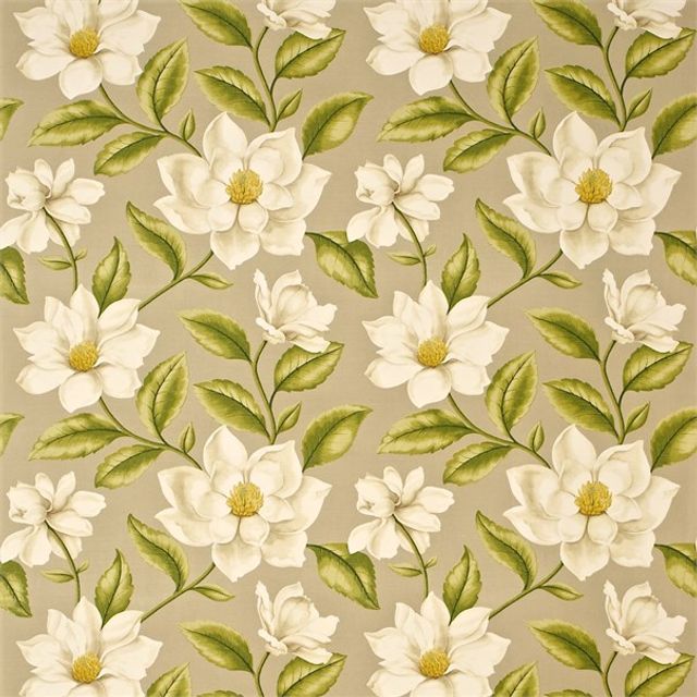 Sanderson A Painters Garden Fabrics Grandiflora Linen/Olive
