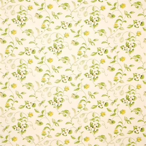 Orchard Blossom Lemon/Green Voile Fabric