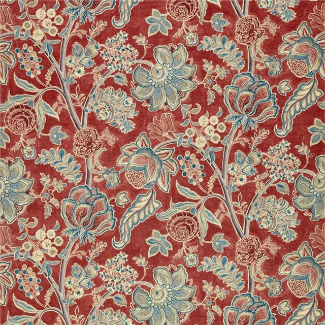 Sanderson Art Of The Garden Fabrics Shalimar Ruby/Teal