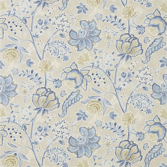 Sanderson Art Of The Garden Fabrics Shalimar China Blue/Linen