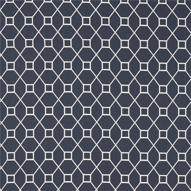 Sanderson Art Of The Garden Fabrics Baroque Trellis Indigo