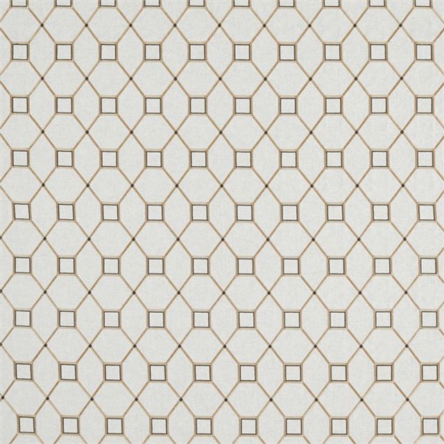 Sanderson Art Of The Garden Fabrics Baroque Trellis Charcoal/Gold
