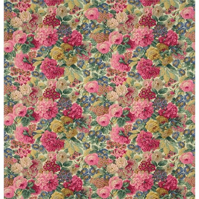 Sanderson Autumn Prints Rose & Peony Red Linen