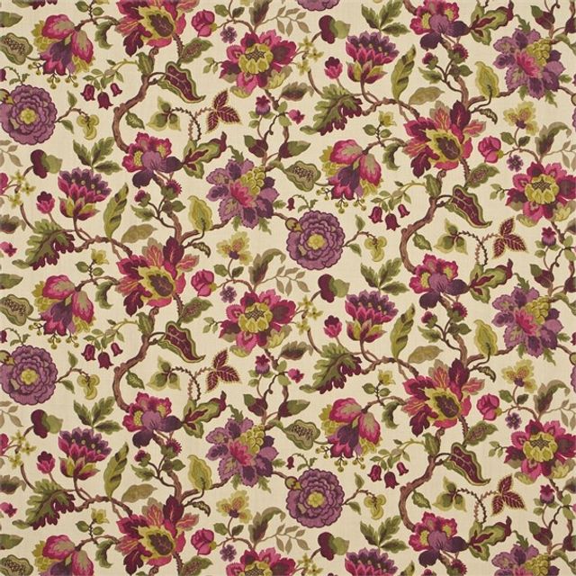 Sanderson Autumn Prints Amanpuri Mulberry/Olive Sanderson