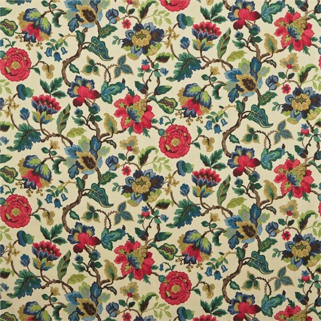 Sanderson Autumn Prints Amanpuri Ruby/Emerald Sanderson