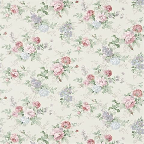 Rosamund Cream/Lilac Sanderson Voile Fabric