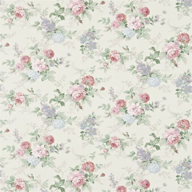 Sanderson Autumn Prints Rosamund Cream/Lilac Sanderson