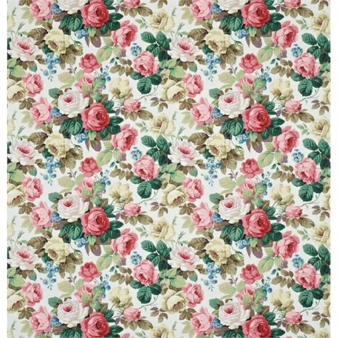 Chelsea White/Pink Sanderson Voile Fabric