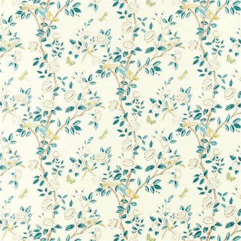 Andhara Teal/Cream Upholstery Fabric