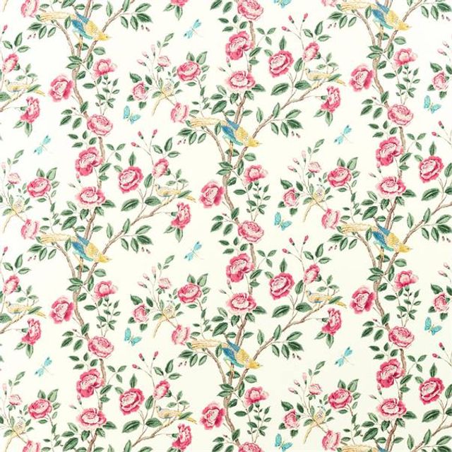 Sanderson Caspian Prints & Embroideries Andhara Rose/Cream