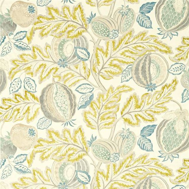 Sanderson Caspian Prints & Embroideries Cantaloupe Sumac/Sage