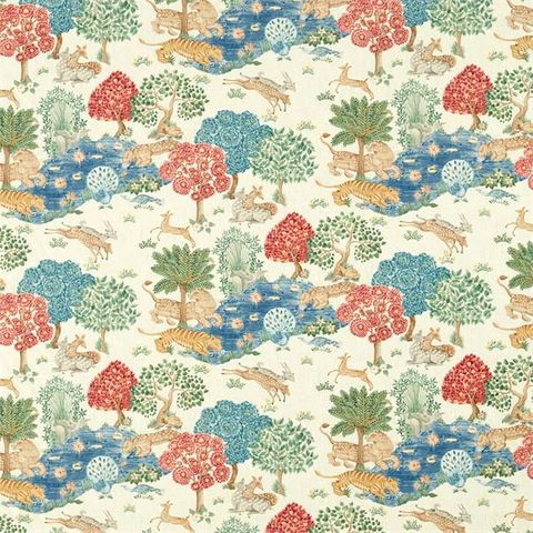 Pamir Garden Cream/Indigo Upholstery Fabric