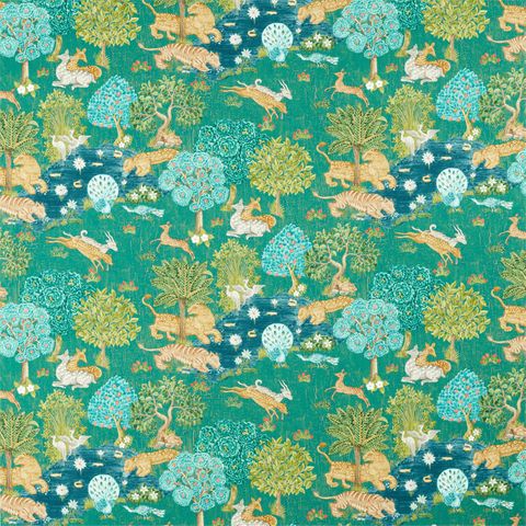 Pamir Garden Teal Upholstery Fabric
