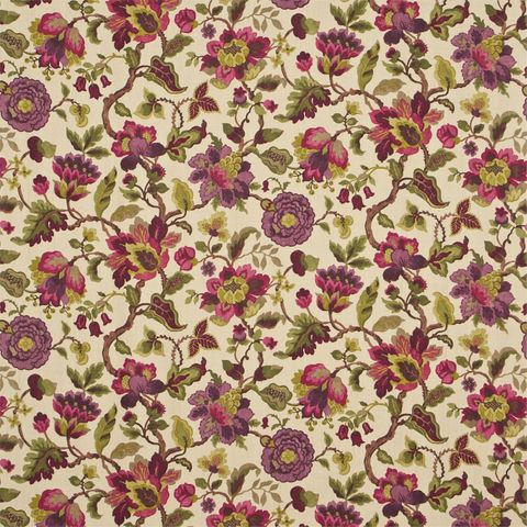 Amanpuri Mulberry/Olive Upholstery Fabric