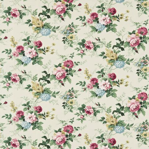 Rosamund Green/Pink Upholstery Fabric