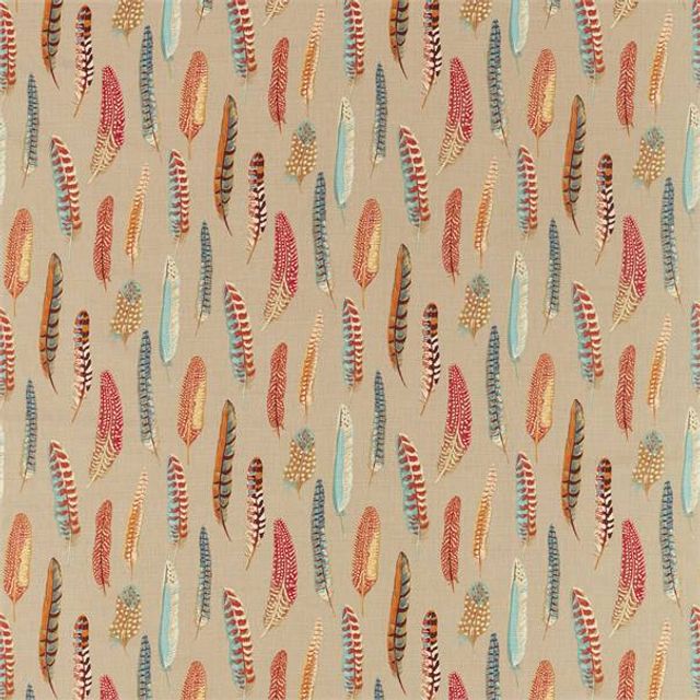 Sanderson Elysian Fabrics Lismore Teal/Russet