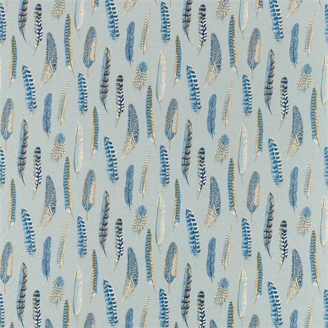 Sanderson Elysian Fabrics Lismore Indigo/Silver